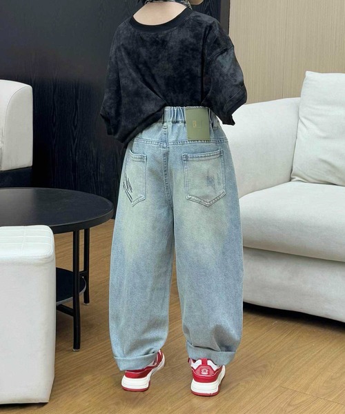 aimoha(アイモハ)の「【aimoha-KIDS-】ダメージデニムパンツ(デニムパンツ・キッズ・ブルー・90/100/110/120/130)」の11枚目の写真