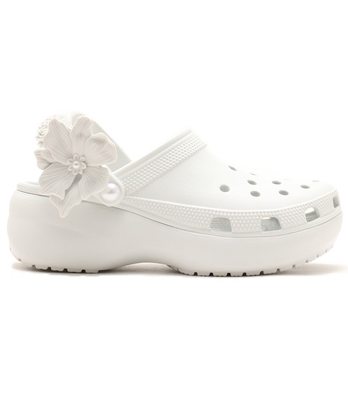 crocs（クロックス）の「crocs Classic Platform Bouquet Clog / クロックス クラッシック プラットフォーム ブーケット クロッグ（サンダル・レディース・ライトグレー・23.0cm/24.0cm/22.0cm/25.0cm）」の4枚目の写真