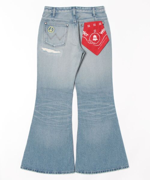 新品タグ付き★レレレ rerere Mal. デニム　パンツ　ジーンズベルト付 セール】バックハート柄 ワイドデニムパンツ（デニムパンツ