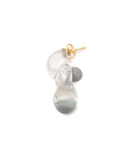 LEVENS（レヴェンス）の「LEVENS JEWELS MINI GLASS HOOP ピアス（ピアス（片耳用）・レディース・ホワイト系その他/グレー系その他2/ブラック系その他・FREE）」の3枚目の写真