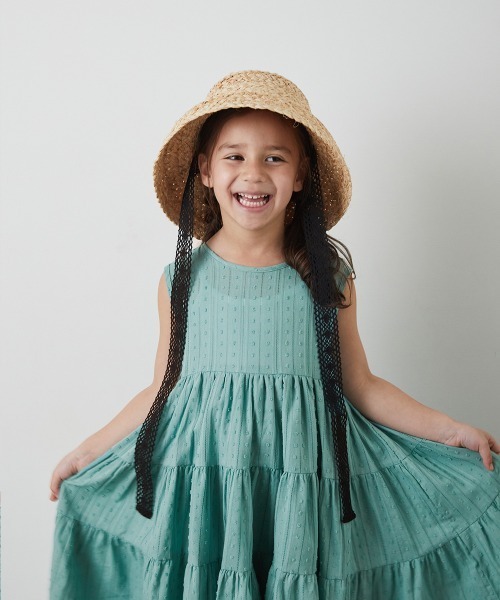 riziere(リジェール)の「ラフィアバケットハット(ハット・キッズ・ブラック/アイボリー・FREE)」の4枚目の写真