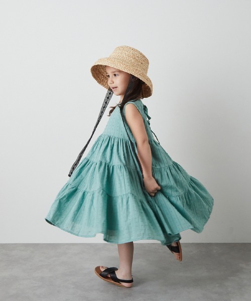 riziere(リジェール)の「ラフィアバケットハット(ハット・キッズ・ブラック/アイボリー・FREE)」の5枚目の写真