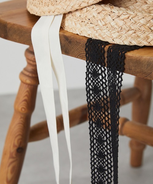 riziere(リジェール)の「ラフィアバケットハット(ハット・キッズ・ブラック/アイボリー・FREE)」の12枚目の写真