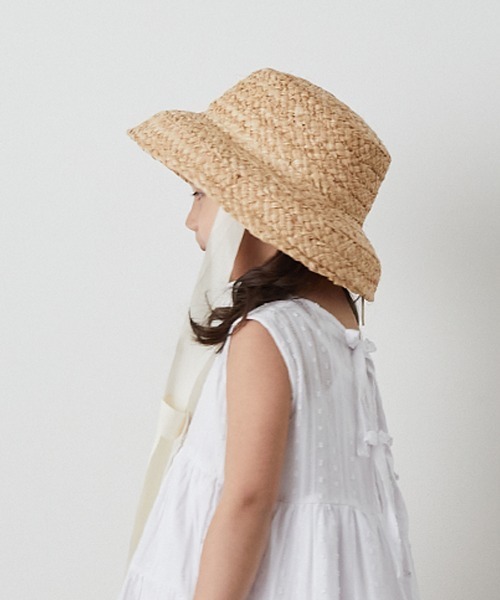 riziere(リジェール)の「ラフィアバケットハット(ハット・キッズ・ブラック/アイボリー・FREE)」の7枚目の写真