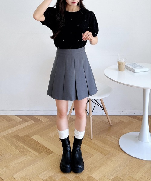 INGNI（イング）の「ビジュー付ブークレニット（ニット/セーター・レディース・ピンク/グレー/オフホワイト/ブラック・M）」の8枚目の写真