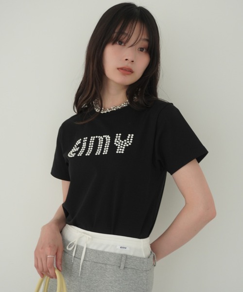 eimyistoire パールロゴTシャツ パールロゴTシャツ（Tシャツ/カットソー）｜eimy istoire