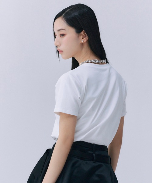 パールロゴTシャツ（Tシャツ/カットソー）｜eimy istoire