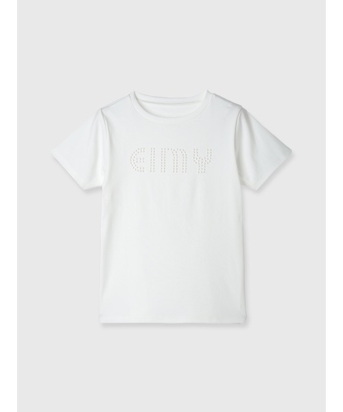 EIMY ISTOIRE（エイミーイストワール）の「パールロゴTシャツ（Tシャツ/カットソー・レディース・ホワイト/ピンク/ブラック/サックスブルー・F）」の14枚目の写真