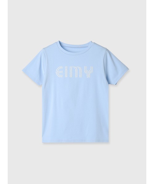EIMY ISTOIRE（エイミーイストワール）の「パールロゴTシャツ（Tシャツ/カットソー・レディース・ホワイト/ピンク/ブラック/サックスブルー・F）」の16枚目の写真