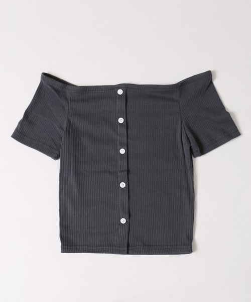 PHILLY（フィリー）の「《2点セット》チョーカーセットオフショルT（Tシャツ/カットソー・レディース・アイボリー/チャコールグレー・FREE）」の14枚目の写真