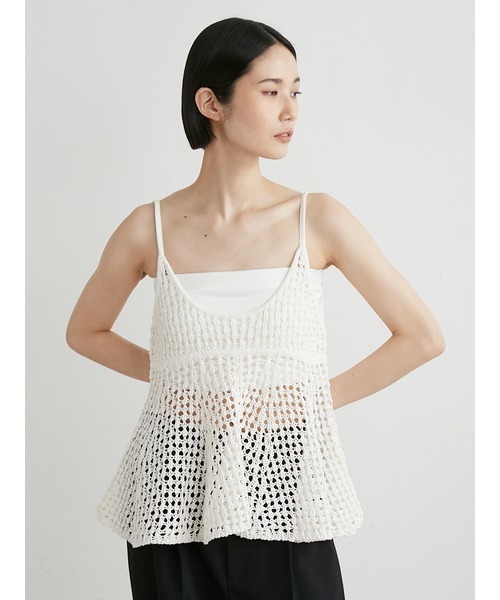 MIESROHE（ミースロエ）の「ﾒｯｼｭﾆｯﾄﾋﾞｽﾁｪ（ニット/セーター