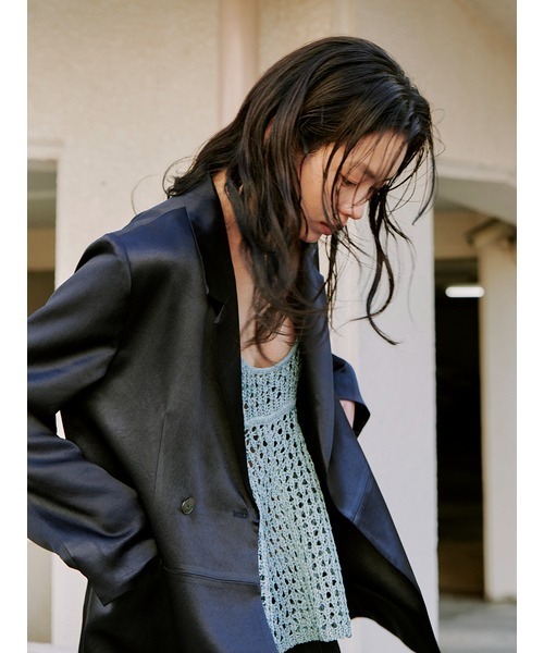 MIESROHE メッシュニットビスチェ　ブルー メッシュニットビスチェ(ビスチェ)｜トップス｜MIESROHE