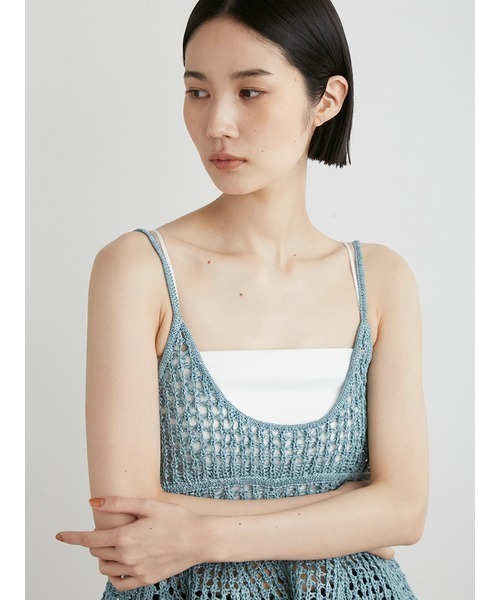 メッシュニットビスチェ　ミースロエ メッシュニットビスチェ(ビスチェ)｜トップス｜MIESROHE