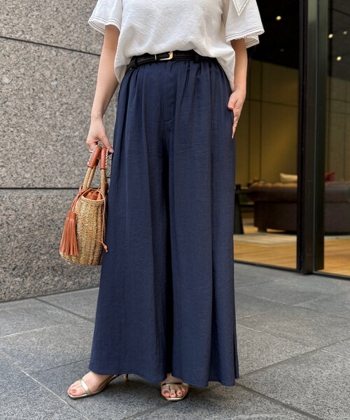 センタープレス フレアパンツ ロングパンツ きれいめパンツ[品番