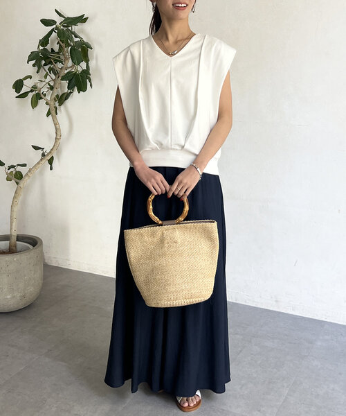 Chez toi（シェトワ）の「落ち感フレアパンツ（その他パンツ・レディース・ネイビー/ホワイト/ブラック・FREE）」の14枚目の写真