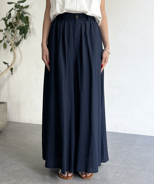 Chez toi（シェトワ）の「落ち感フレアパンツ（その他パンツ・レディース・ネイビー/ホワイト/ブラック・FREE）」の18枚目の写真