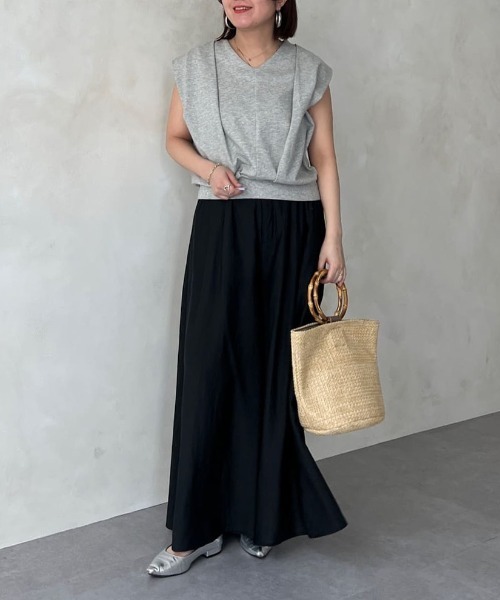 Chez toi（シェトワ）の「落ち感フレアパンツ（その他パンツ・レディース・ネイビー/ホワイト/ブラック・FREE）」の6枚目の写真