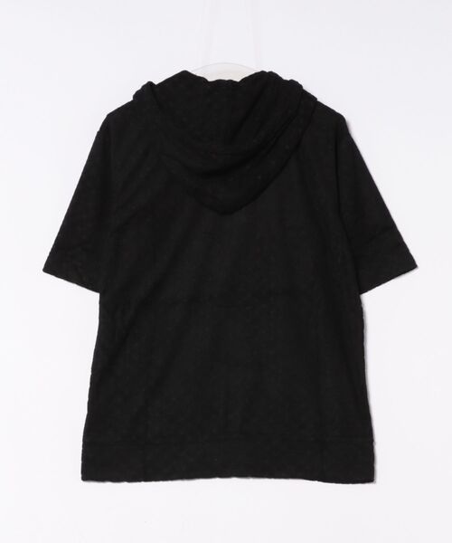 RATTLE TRAP(ラトルトラップ)の「パイルジャガード半袖パーカー(パーカー・メンズ・ブラック/ホワイト・M/LL/L)」の3枚目の写真