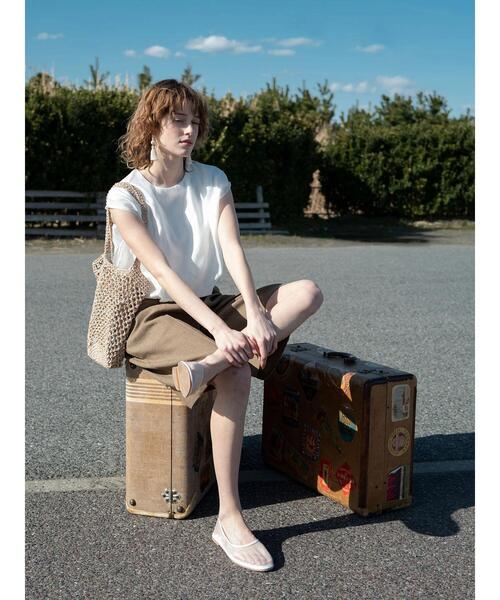 Lugnoncure(ルノンキュール)の「麻調タックハーフパンツ《2025summer catalog item》(その他パンツ・レディース・オフホワイト/ベージュ/ブラック・F)」の19枚目の写真