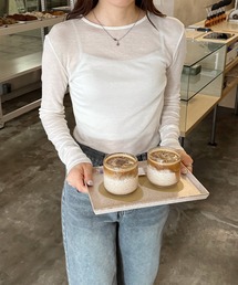 LE MORE（リモア）の「カラーフィットシアーロンT（Tシャツ/カットソー）」