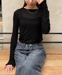 LE MORE | カラーフィットシアーロンT(Tシャツ/カットソー)