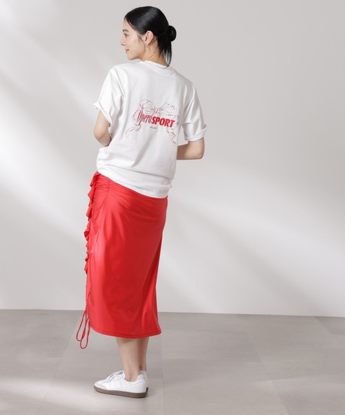 Opera SPORT(オペラスポーツ)の「OperaSPORT/AGATHE SKIRT(スカート・レディース・レッド・S)」の6枚目の写真