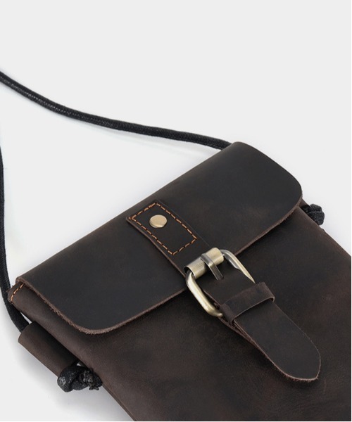 NiiNa(ニーナ)の「【 NiiNa homme / ニーナオム 】高品質牛革 シック ショルダーバッグ(ショルダーバッグ・メンズ・ブラウン/ダークブラウン・FREE)」の9枚目の写真