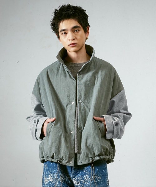 Dulcamara（ドゥルカマラ）の「エイジングRIPクロスパデッド切替JK（ブルゾン・メンズ・ベージュ系/カーキ系・0/1）」の2枚目の写真