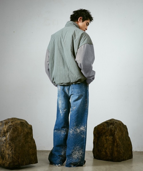 Dulcamara（ドゥルカマラ）の「エイジングRIPクロスパデッド切替JK（ブルゾン・メンズ・ベージュ系/カーキ系・0/1）」の3枚目の写真