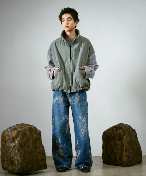 Dulcamara（ドゥルカマラ）の「エイジングRIPクロスパデッド切替JK（ブルゾン・メンズ・ベージュ系/カーキ系・0/1）」の4枚目の写真