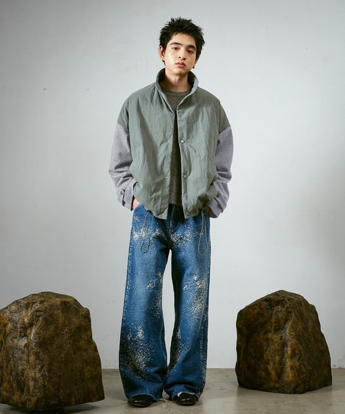 Dulcamara（ドゥルカマラ）の「エイジングRIPクロスパデッド切替JK（ブルゾン・メンズ・ベージュ系/カーキ系・0/1）」の6枚目の写真