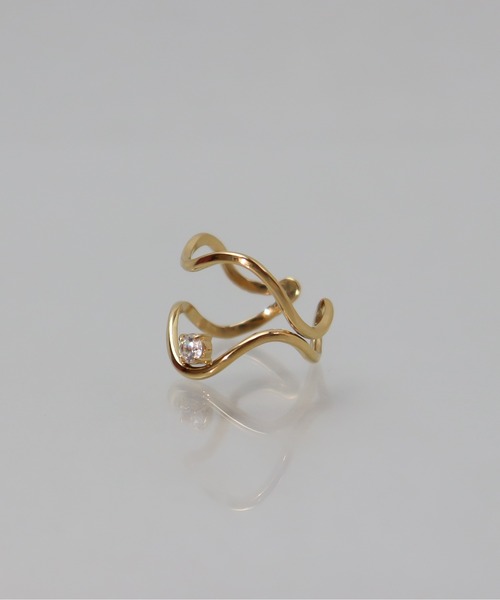 ieLS(イエルズ)の「金属アレルギー対応「ieLS」ステンレス デザインフリーリング(リング・レディース・ゴールド/シルバー・FREE)」の3枚目の写真