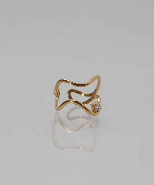 ieLS(イエルズ)の「金属アレルギー対応「ieLS」ステンレス デザインフリーリング(リング・レディース・ゴールド/シルバー・FREE)」の4枚目の写真