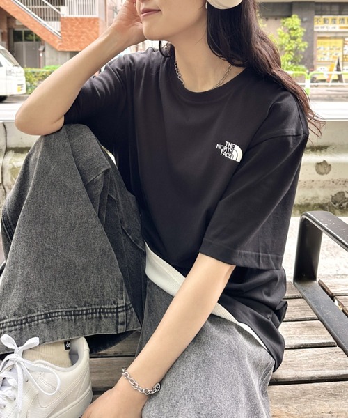 THE NORTH FACE（ザノースフェイス）の「国内未発売 THE NORTH FACE(ザ・ノースフェイス)/ワンポイントロゴ クルーネック 半袖 コットン Tシャツ/COTTON S/S R/TEE（Tシャツ/カットソー・レディース・ネイビー/ミント/ホワイト/ブラック・S/M/L/XL/XXL）」の22枚目の写真