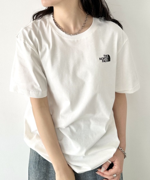 THE NORTH FACE（ザノースフェイス）の「国内未発売 THE NORTH FACE(ザ・ノースフェイス)/ワンポイントロゴ クルーネック 半袖 コットン Tシャツ/COTTON S/S R/TEE（Tシャツ/カットソー・レディース・ネイビー/ミント/ホワイト/ブラック・S/M/L/XL/XXL）」の9枚目の写真