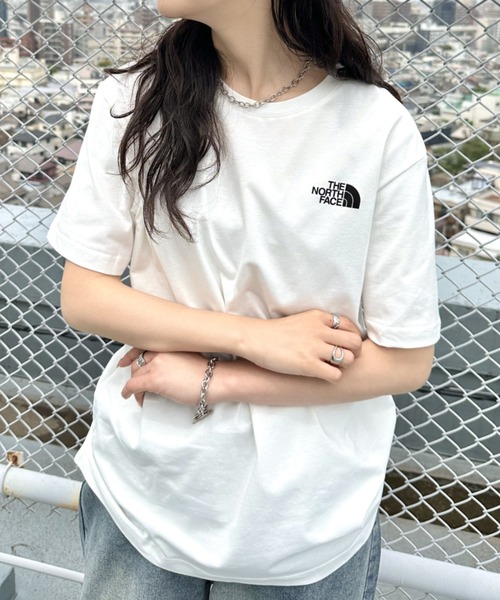 THE NORTH FACE（ザノースフェイス）の「国内未発売 THE NORTH FACE(ザ・ノースフェイス)/ワンポイントロゴ クルーネック 半袖 コットン Tシャツ/COTTON S/S R/TEE（Tシャツ/カットソー・レディース・ネイビー/ミント/ホワイト/ブラック・S/M/L/XL/XXL）」の5枚目の写真