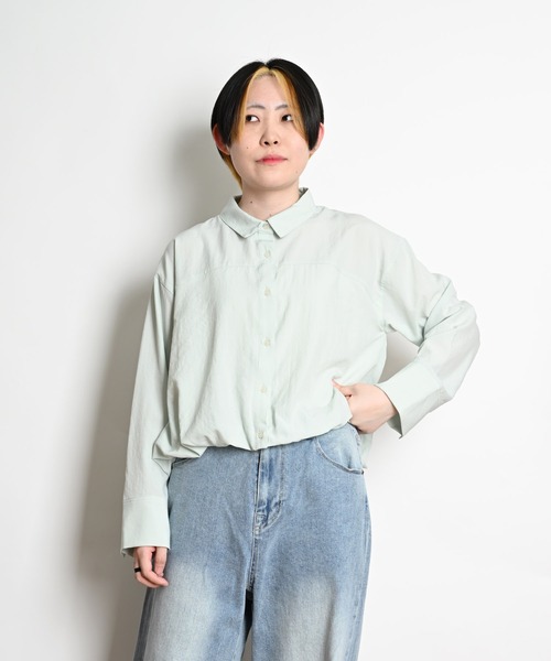 長袖バルーンシャツ