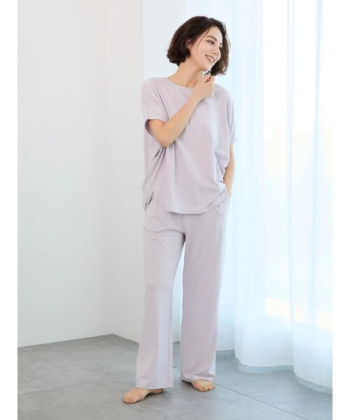 セール】ワンポイント刺繍ストレートイージーパンツ（その他パンツ