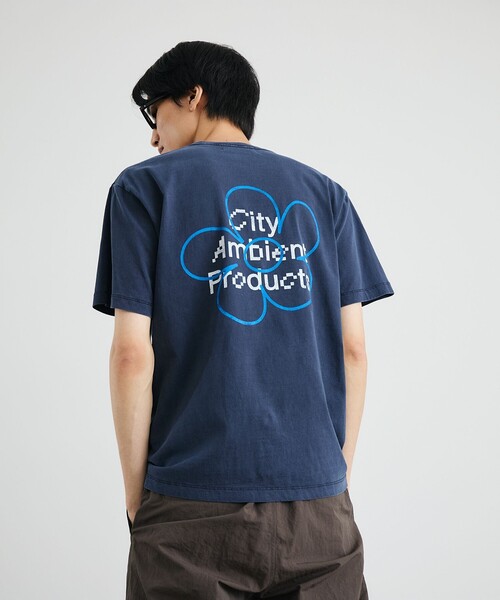 City Ambient Products（シティアンビエントプロダクツ）の「City Ambient Products: フラワー プリント フェード ピグメント Tシャツ（Tシャツ/カットソー・メンズ・ブラウン/ネイビー/チャコールグレー/ダークグレー・SMALL/MEDIUM/LARGE）」の10枚目の写真