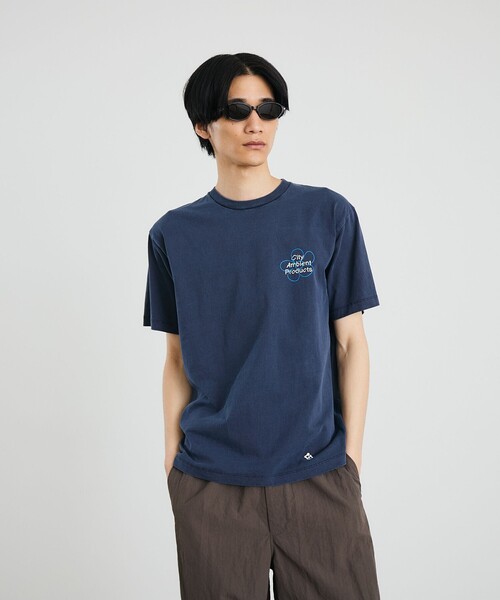 City Ambient Products（シティアンビエントプロダクツ）の「City Ambient Products: フラワー プリント フェード ピグメント Tシャツ（Tシャツ/カットソー・メンズ・ブラウン/ネイビー/チャコールグレー/ダークグレー・SMALL/MEDIUM/LARGE）」の11枚目の写真