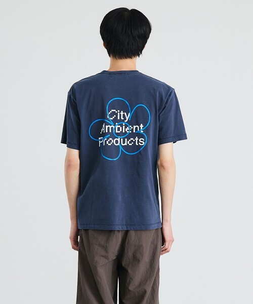 City Ambient Products（シティアンビエントプロダクツ）の「City Ambient Products: フラワー プリント フェード ピグメント Tシャツ（Tシャツ/カットソー・メンズ・ブラウン/ネイビー/チャコールグレー/ダークグレー・SMALL/MEDIUM/LARGE）」の12枚目の写真