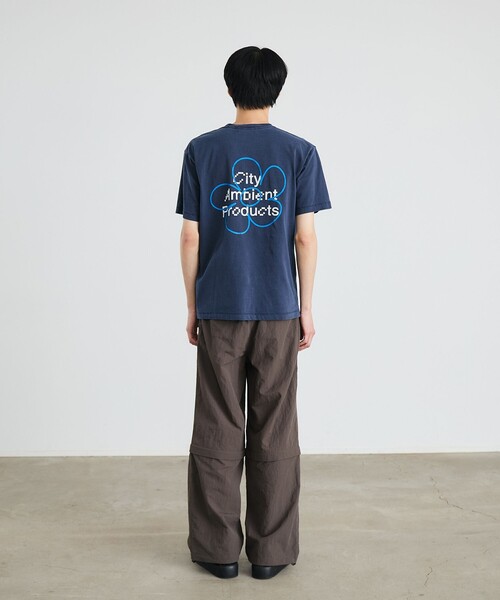 City Ambient Products（シティアンビエントプロダクツ）の「City Ambient Products: フラワー プリント フェード ピグメント Tシャツ（Tシャツ/カットソー・メンズ・ブラウン/ネイビー/チャコールグレー/ダークグレー・SMALL/MEDIUM/LARGE）」の15枚目の写真
