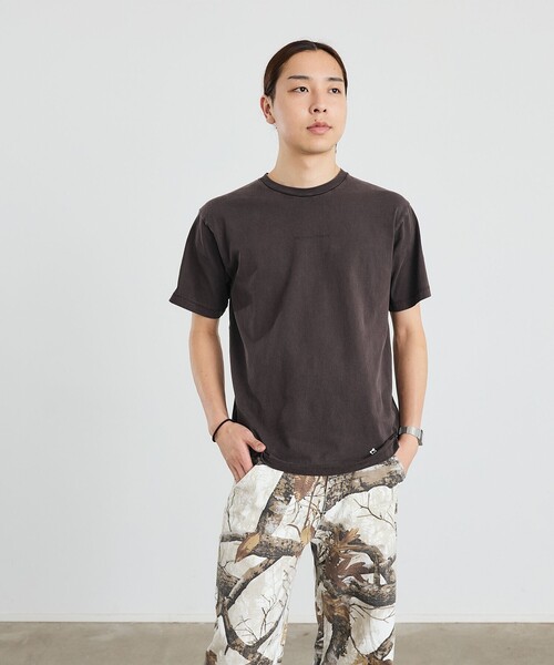 City Ambient Products（シティアンビエントプロダクツ）の「City Ambient Products: フラワー プリント フェード ピグメント Tシャツ（Tシャツ/カットソー・メンズ・ブラウン/ネイビー/チャコールグレー/ダークグレー・SMALL/MEDIUM/LARGE）」の20枚目の写真