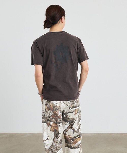 City Ambient Products（シティアンビエントプロダクツ）の「City Ambient Products: フラワー プリント フェード ピグメント Tシャツ（Tシャツ/カットソー・メンズ・ブラウン/ネイビー/チャコールグレー/ダークグレー・SMALL/MEDIUM/LARGE）」の21枚目の写真