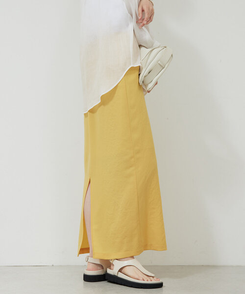 GALLARDAGALANTE（ガリャルダガランテ）の「【ジャージーシリーズ】【セットアップ対応】ジャージータイトスカート（スカート・レディース・イエロー/ブラック・1/0）」の14枚目の写真