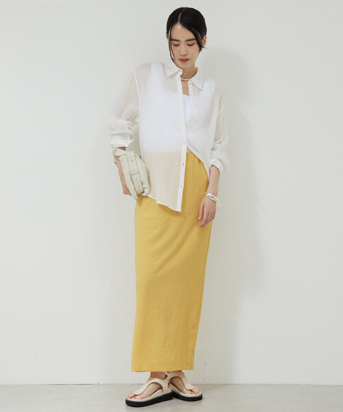 GALLARDAGALANTE（ガリャルダガランテ）の「【ジャージーシリーズ】【セットアップ対応】ジャージータイトスカート（スカート・レディース・イエロー/ブラック・1/0）」の16枚目の写真