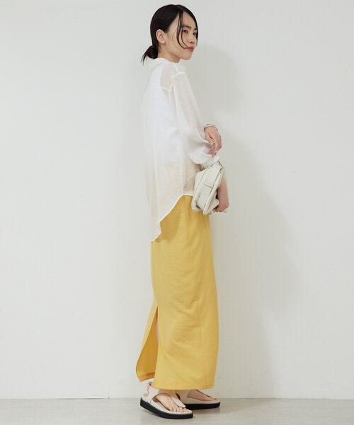 GALLARDAGALANTE（ガリャルダガランテ）の「【ジャージーシリーズ】【セットアップ対応】ジャージータイトスカート（スカート・レディース・イエロー/ブラック・1/0）」の17枚目の写真