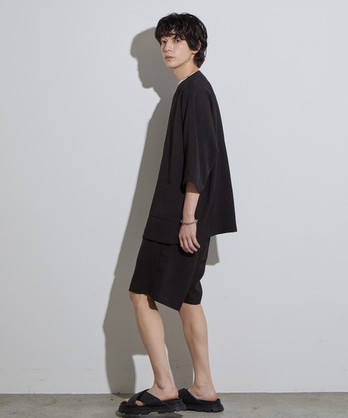 SLICK(スリック)の「【SLICK/スリック】Reflax Canvas Two Tuck Shorts / リフラックスキャンバスツータックショーツ/ セットアップ対応/ ショートパンツ/ テック素材(その他パンツ・メンズ・ブラック/グレイッシュベージュ/チャコールグレー・1/2/3)」の9枚目の写真