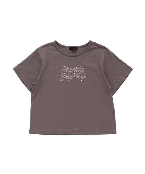 【LOW CLASSIC】LOVE PARK T-SHIRT◆ ジェニー着用 セール】【コットン100%】パールホットフィックスロゴTシャツ