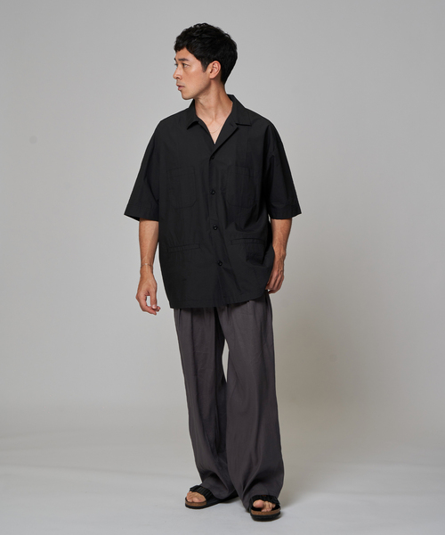 EDIFICE（エディフィス）の「GOLDEN MILLS INC. (ゴールデンミルズ インク) タイプライター キューバ シャツ（シャツ/ブラウス・メンズ・ブラック/ホワイト・SMALL/MEDIUM/LARGE）」の4枚目の写真